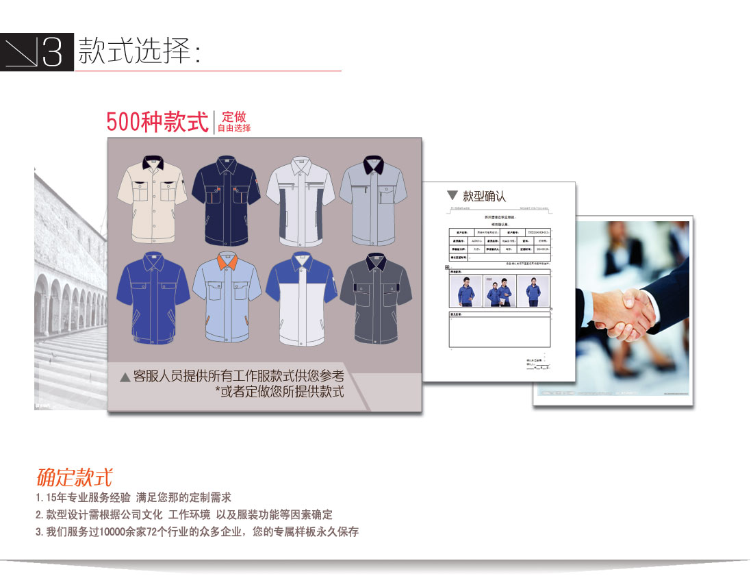深兰色夏季工作服AD070(图9) 款式确认