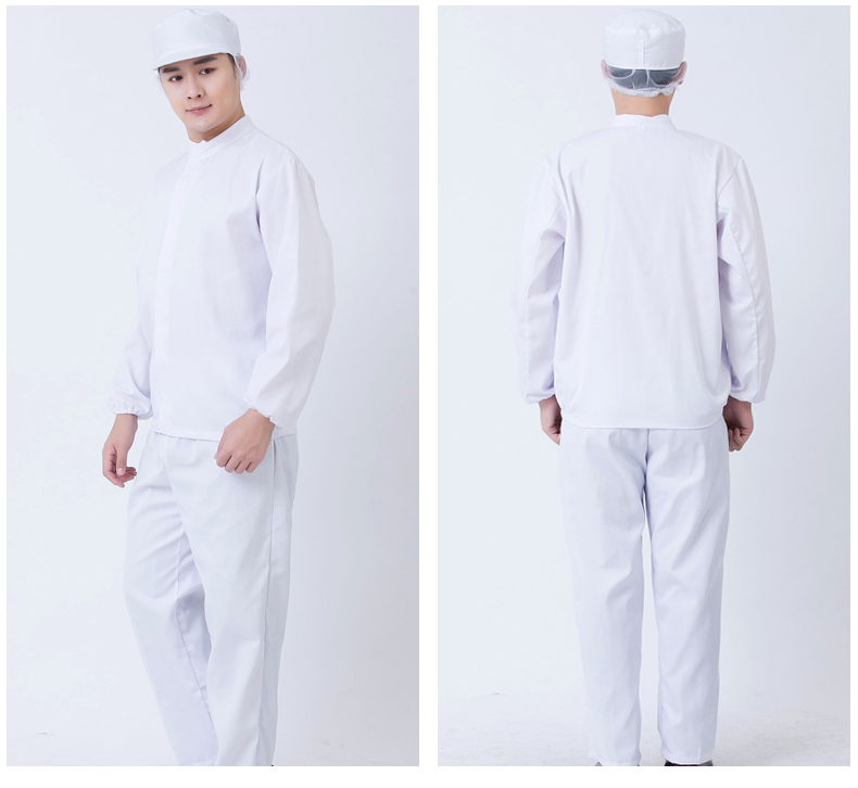 食品厂连帽工作服(图9) 食品厂连帽工作服订做模特展示
