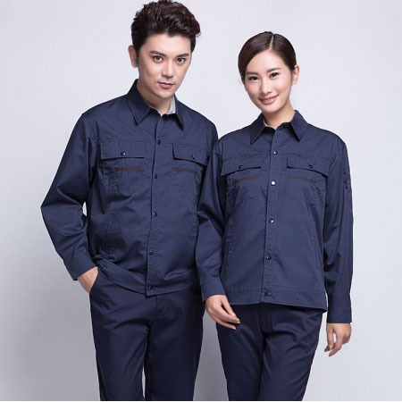 藏青色汽车维修工作服
