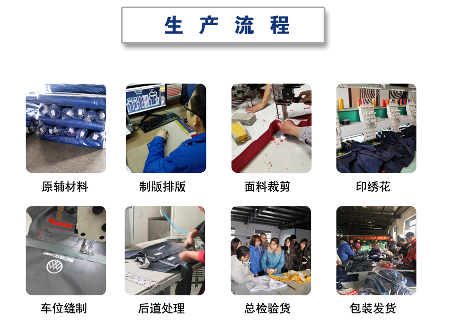 桔黄夏季工作服AD100(图10) 夏季工作服定做生产流程