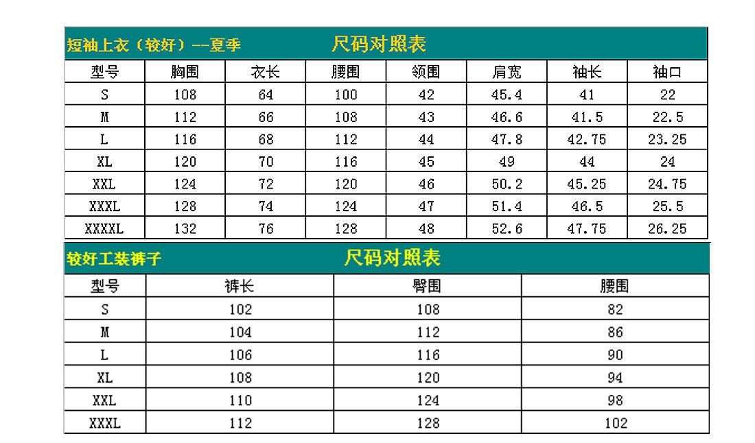 银灰拼白色夏季工作服AD062(图6) 短袖工作服AD062-DX尺寸图